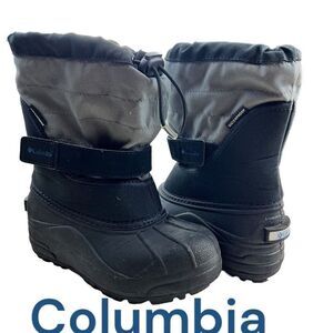 Columbia Unisex Kids Waterproof Insulated Winter Snow Boots Black Gray Size 13
